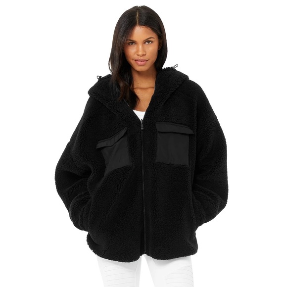 Nwt Alo Yoga Cargo Sherpa Jacket Fleece 